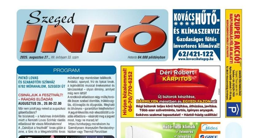 Szeged Infó 2025.08.27-i lapszáma
