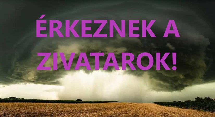 Érkezik a hidegfront, zivatarok jönnek!