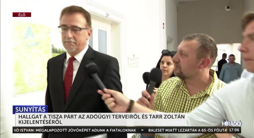 Hallgat a Tisza Párt az adóterveikről és Tarr Zoltán elszólásáról  videó