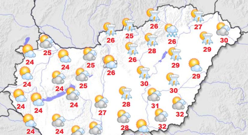 Holnapi időjárás: készülj a változékony, zivatarveszélyes napra!