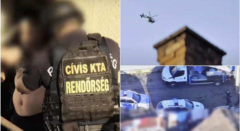 Golyóálló mellényes rendőrök és helikopter a hajdú-bihari város környékén, több mint 100 rendőr vonult ki – videóval