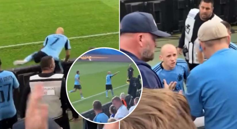 Továbbra is feszült a légkör a Slovannál – Weissnél elpattant a húr, leállt veszekedni egy szurkolóval – videóval