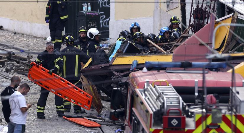 Fogaskerekű-baleset miatt gyászba borult Lisszabon