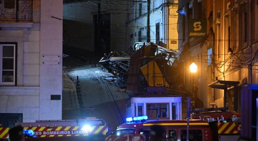 Lisszaboni siklóvasút-tragédia: megrázó felvétel készült a baleset utáni pillanatokról