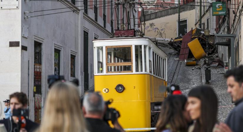 Már 16 halottja van a lisszaboni villamosbalesetnek