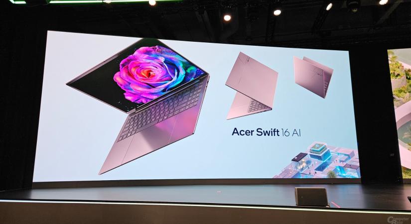 Acer Swift 16 AI: Az első Intel Panther Lake alapú notebook, ami a világ legnagyobb haptikus érintőpadját is megkapta