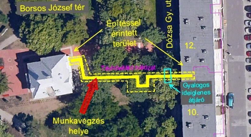 Távhővezetékeket újítanak fel Debrecen két pontján