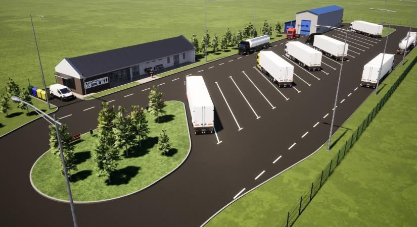 Nettó 541 millióból épül a kamionparkoló Ózdon