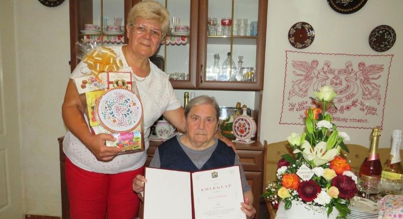 Betöltötte századik életévét, faluja közössége is szeretettel köszöntötte Zsófia nénit Tárnokrétin
