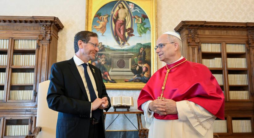 XIV. Leó pápa a Vatikánban fogadta az izraeli elnököt, tűzszünetet sürgetett