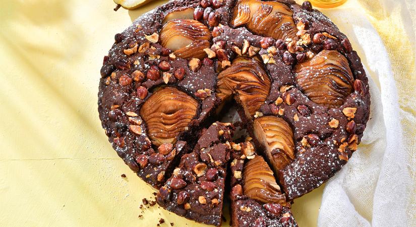 Pazar süti az ősz kincsével: kakaós körtetorta mogyoróval