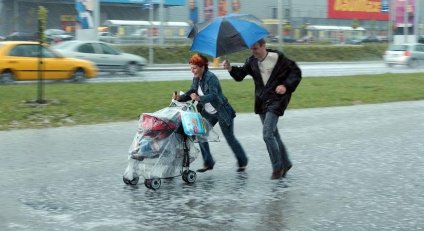 Jégeső, felhőszakadás: kettészakítja a régiót egy durva hidegfront