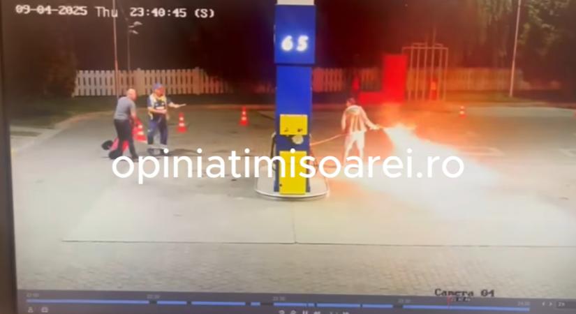 Részeg férfi lobbantott lángra egy üzemanyagpumpát, majd egy alkalmazottra is égő üzemanyagot locsolt (VIDEÓ) – hírmix