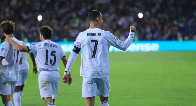 Vb-selejtező: Ronaldo duplázott, Portugália kiütéssel hangolt a budapesti meccsre