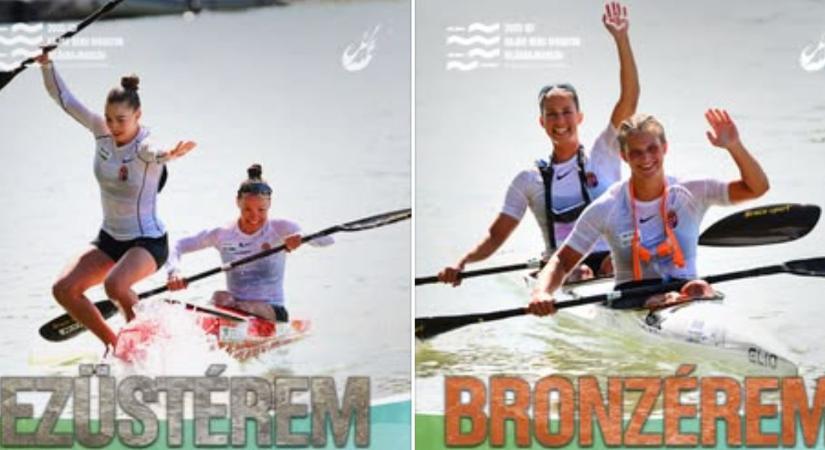 Magyar ezüst- és bronzérem női kajak kettesben