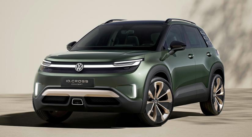 ID. Cross néven itt a Volkswagen legkisebb elektromos crossoverének előzetese