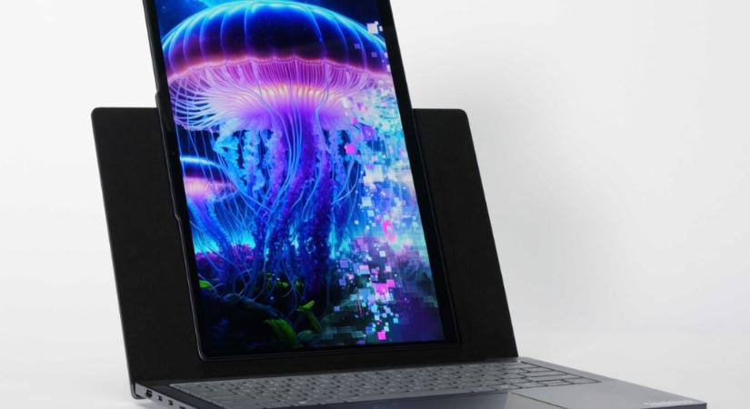 Itt a Lenovo legújabb innovatív noteszgépe, amelynek beépített kijelzője portré módba forgatható