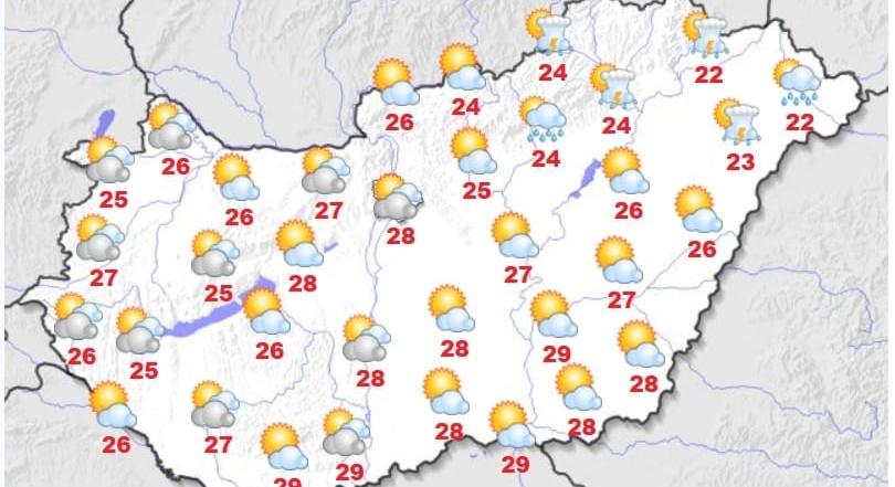 Zivatar, felhőszakadás és jégeső jöhet, tizenhárom megyére adtak ki figyelmeztetést
