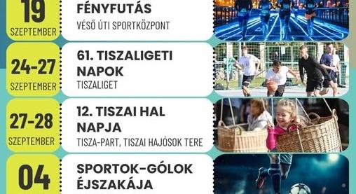 Szeptemberi-októberi sportprogramok Szolnokon