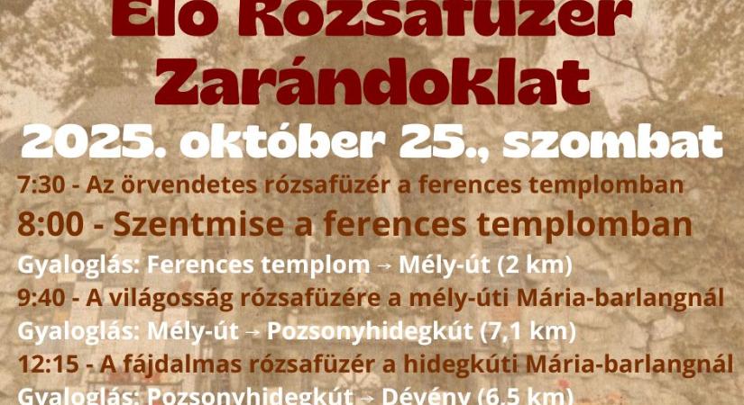 Első pozsonyi Élő Rózsafüzér Zarándoklat
