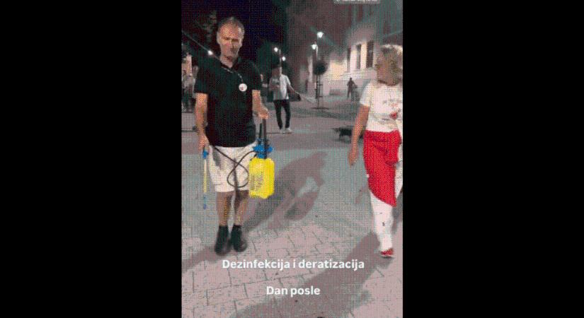 Fertőtlenítették városukat a čačakiak a haladópárti Ćaci-parádé után (Videóval)