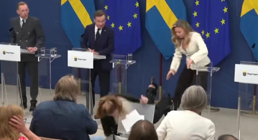 Az első munkanapján, egy sajtótájékoztatón esett össze az új svéd egészségügyi miniszter