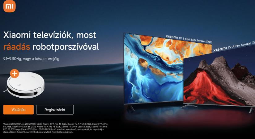 Akciófigyelő: Robotporszívó jár a Xiaomi TV mellé