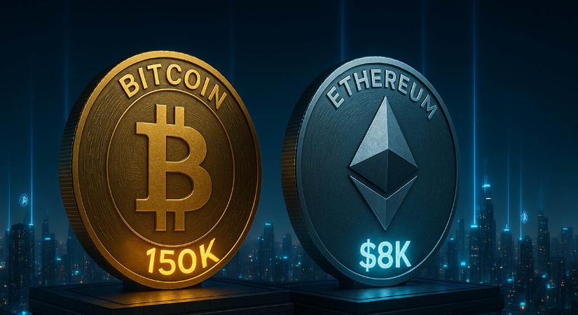 Közeleg az altcoin-szezon: A Bitcoin 150 000 dollárra, míg az Ethereum 8000 dollárra szárnyalhat az év végére