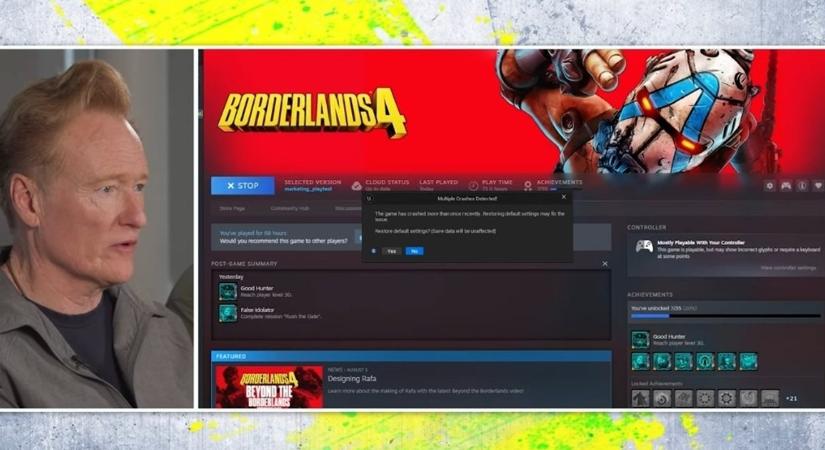Ez ciki! Hivatalos bemutató videó közben fagyott ki a Borderlands 4
