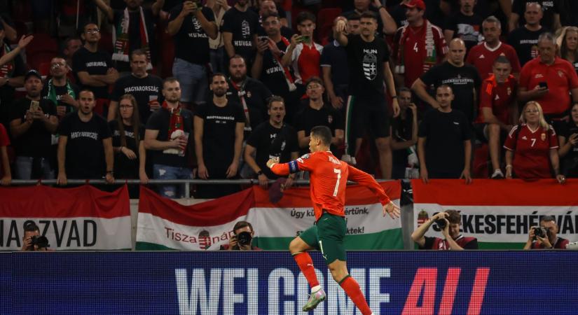 Ronaldo történelmi rekord kapujába lépett Budapesten