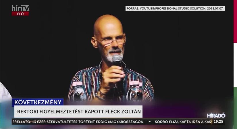 Magyar Nemzet - Rektori figyelmeztetést kapott az ELTÉ-től Fleck Zoltán  videó