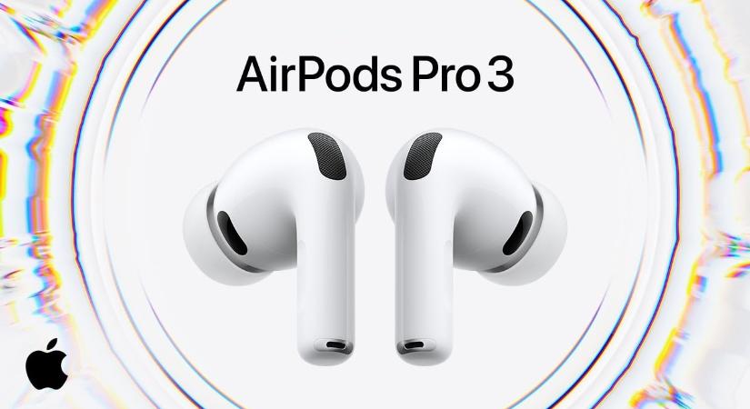 A világ legjobb zajszűrését ígéri az AirPods Pro 3, miközben a pulzust is mérheti