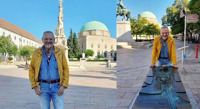 Rocklegenda csavargott a pécsi belvárosban