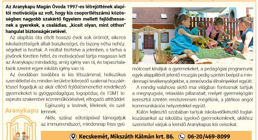ARANYKAPU MAGÁN ÓVODA