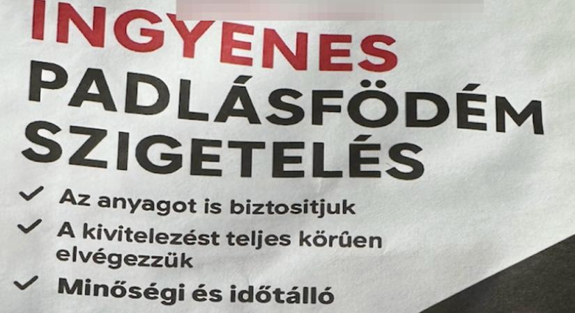 Szórólap ígér ingyenes padlásfödém-szigetelést? Erre nagyon figyelj, mielőtt igent mondasz
