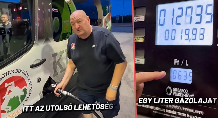 Németh Szilárd büszkén kiposztolta, hogy drágábban tankolja tele a birkózók kisbuszát itthon, mintha Romániában tenné