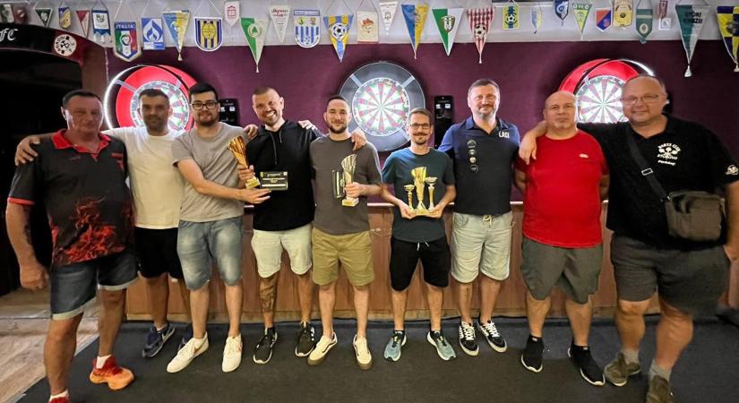 Egész nyáron versenyeztek a Dorogi AC darts szakosztályának tagjai