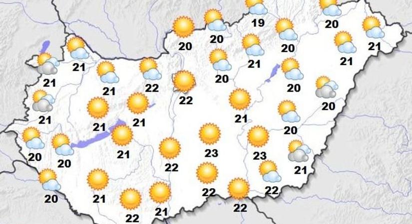 Sok napsütés, kevés zápor – ilyen idő várható pénteken