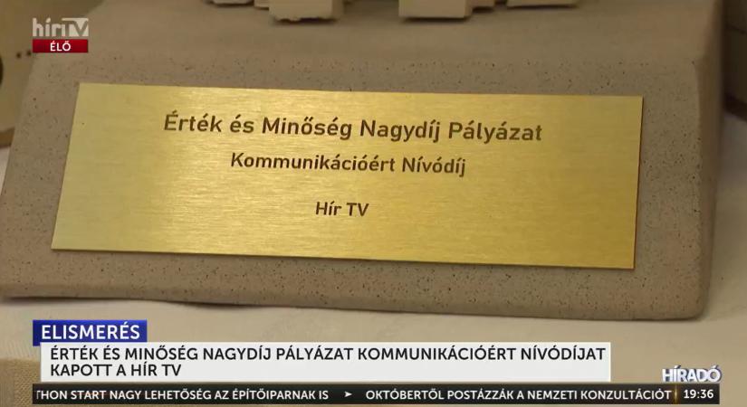 Érték és Minőség Nívódíjat kapott az M1, a TV2, a Hír TV és a Bors