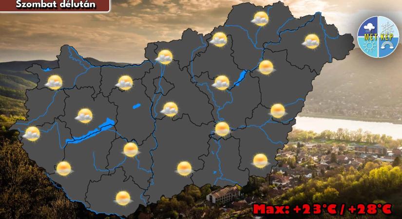 Szombaton még naposabb idő, majd vasárnapra ismét csapadékos idő ígérkezik
