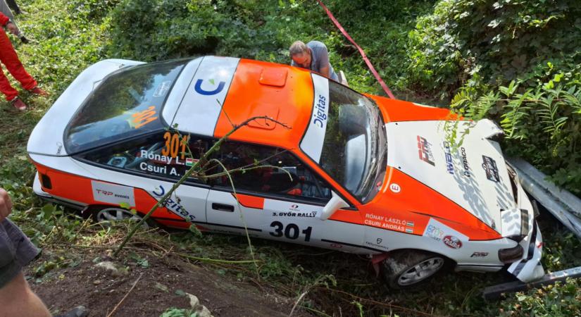 Baleset a Győr Rallyn: itt vannak az első helyszíni fotók!