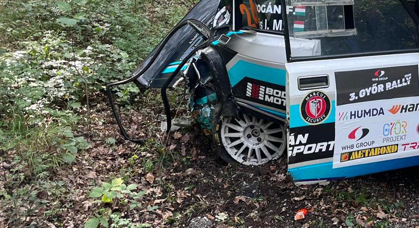 Hatan megsérültek a Győr Rally-n történt balesetben