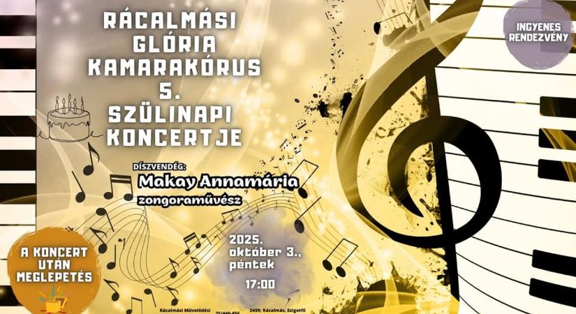 Különleges vendéggel ünnepel a Rácalmási Glória Kamarakórus
