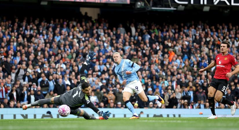 Premier League: Haaland most csak kettőt vágott, a City simán verte az MU-t a derbin - videó