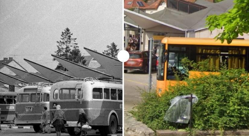 Interaktív fotókon Veszprém: ennyit változott a buszpályaudvar