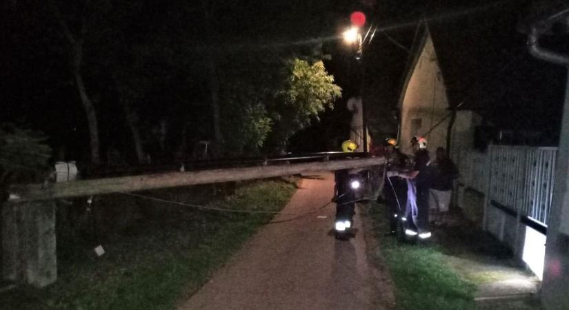 Kidőlt oszlop, kútba esett kutyus és fának hajtó autós – pénteken sem unatkoztak tűzoltóink