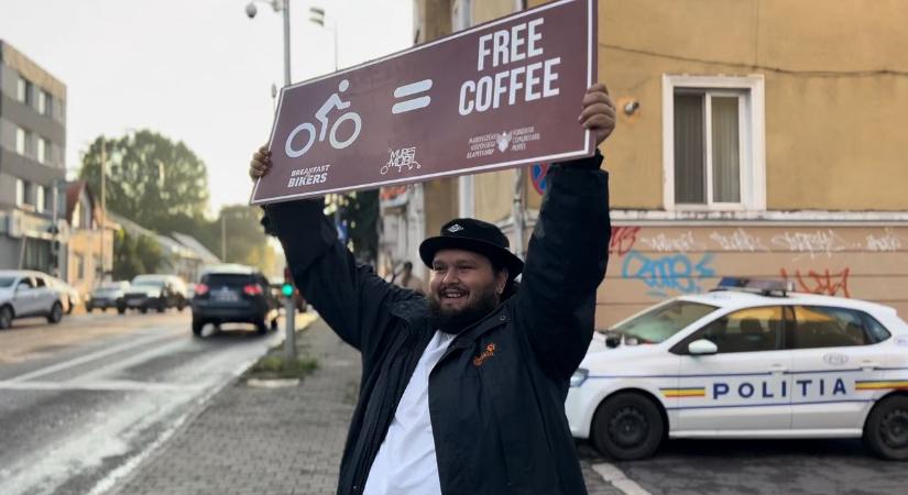Kávé és kifli jár a reggeli kerékpározás mellé Marosvásárhelyen