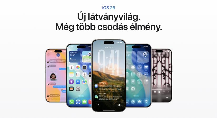 Megjelent az iOS 26 – Liquid Glass, AI újdonságok, élő fordítás, hívásszűrés és -tartás, AutoMix, dalszövegfordítás, Játékok app, egyebek