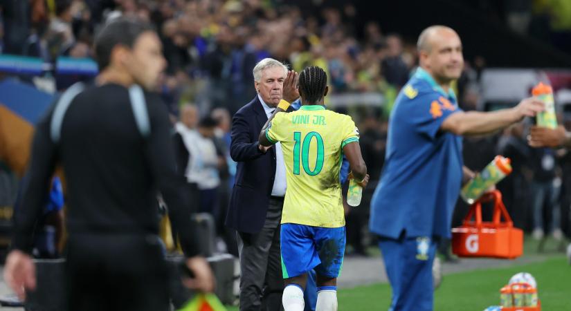 Ancelotti figyelmeztette Vinícius Jr.-t a válogatottság kapcsán