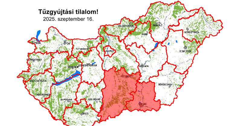 Keddtől hat vármegyében megszűnik a tűzgyújtási tilalom